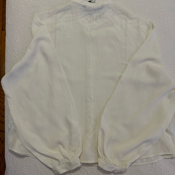 LACE INSERT SHIRT OYSTER-WHITE . SIZE XL - Picture 6 of 6